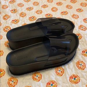 Black platform slides